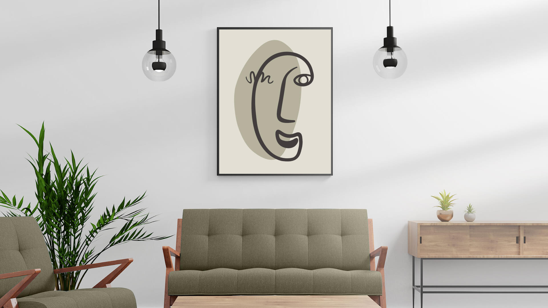 Ein Wandbild mit der Bildmarke des Kunden 