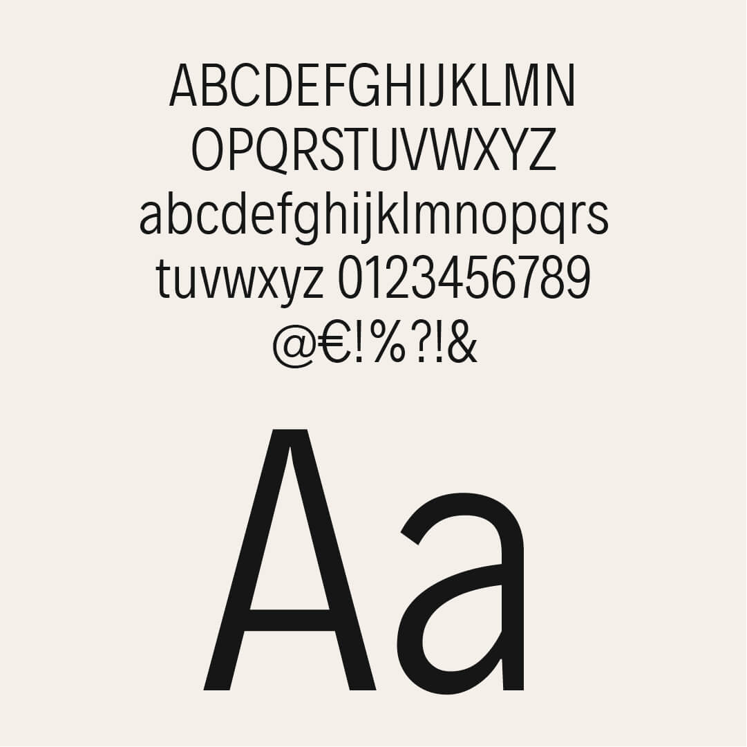 Typeface Darstellung