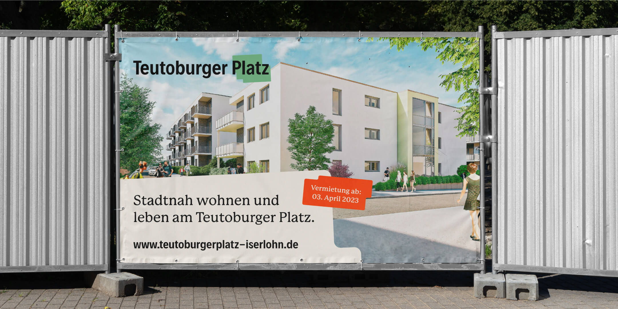 Baustellenbanner / Zaunbanner für den teutoburger Platz Iserlohn