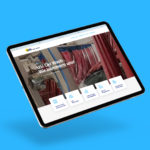 Ein Apple iPad mit geöffneter Website des Kunden "USi CAR WASH"