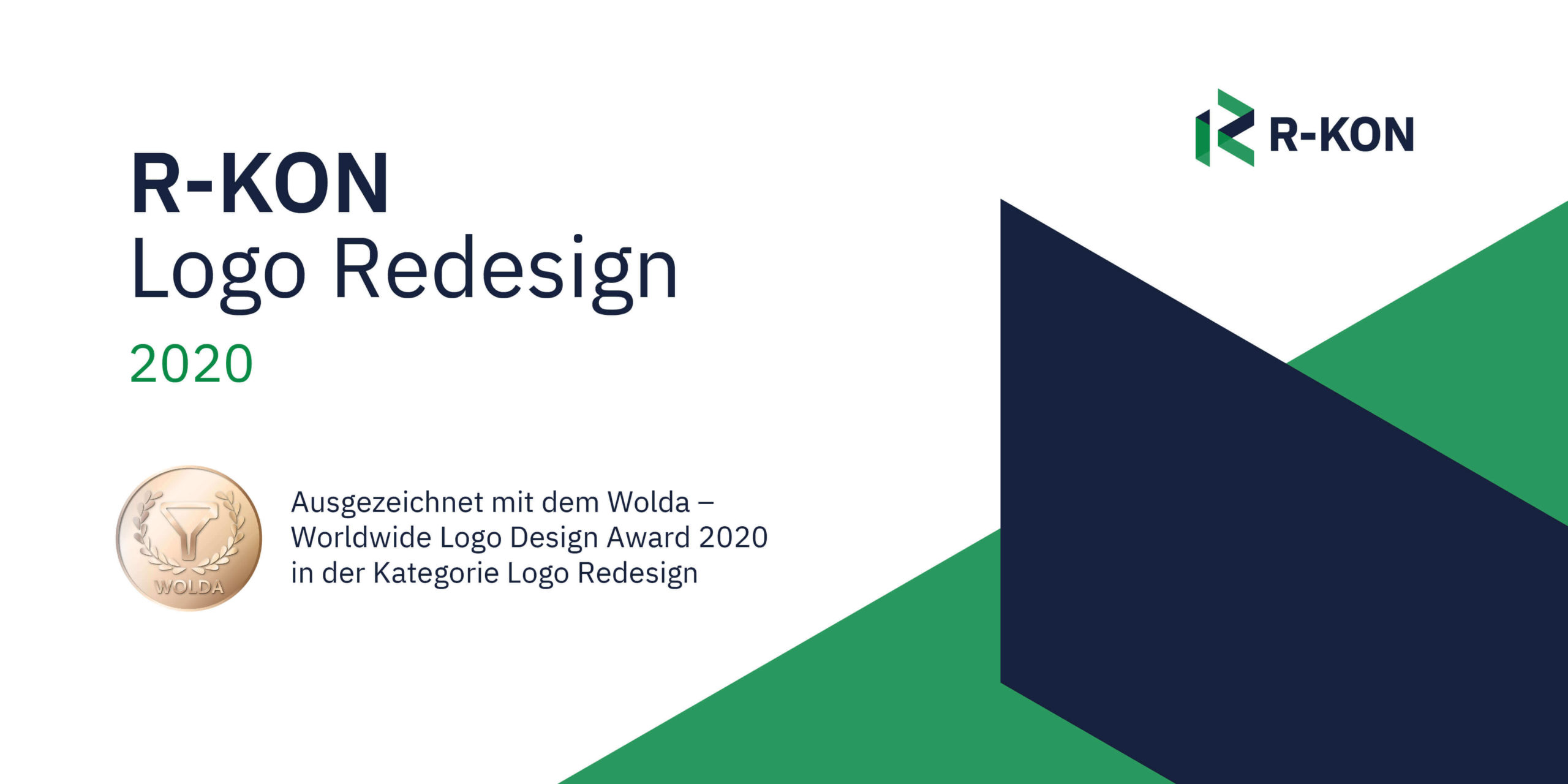 Ein Bannermotiv für das R-Kon Logo Redesign, welches mit dem Wolda - Worldwide Logo Design Award