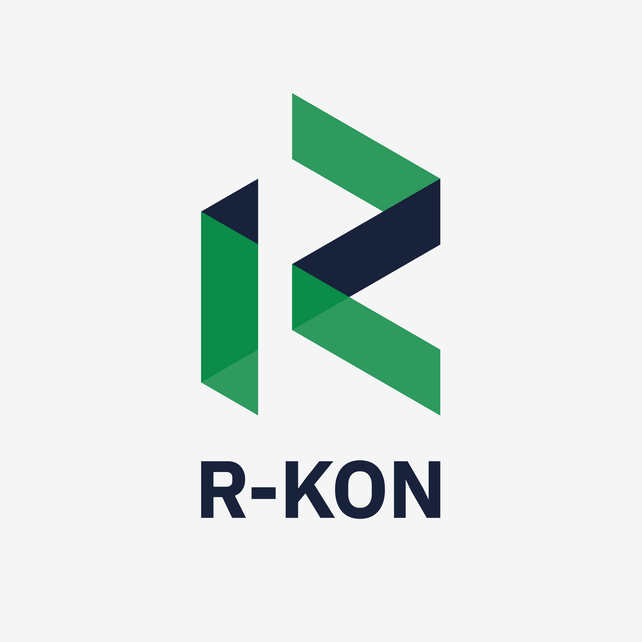 Das neue R-Kon Logo auf grauem Hintergrund