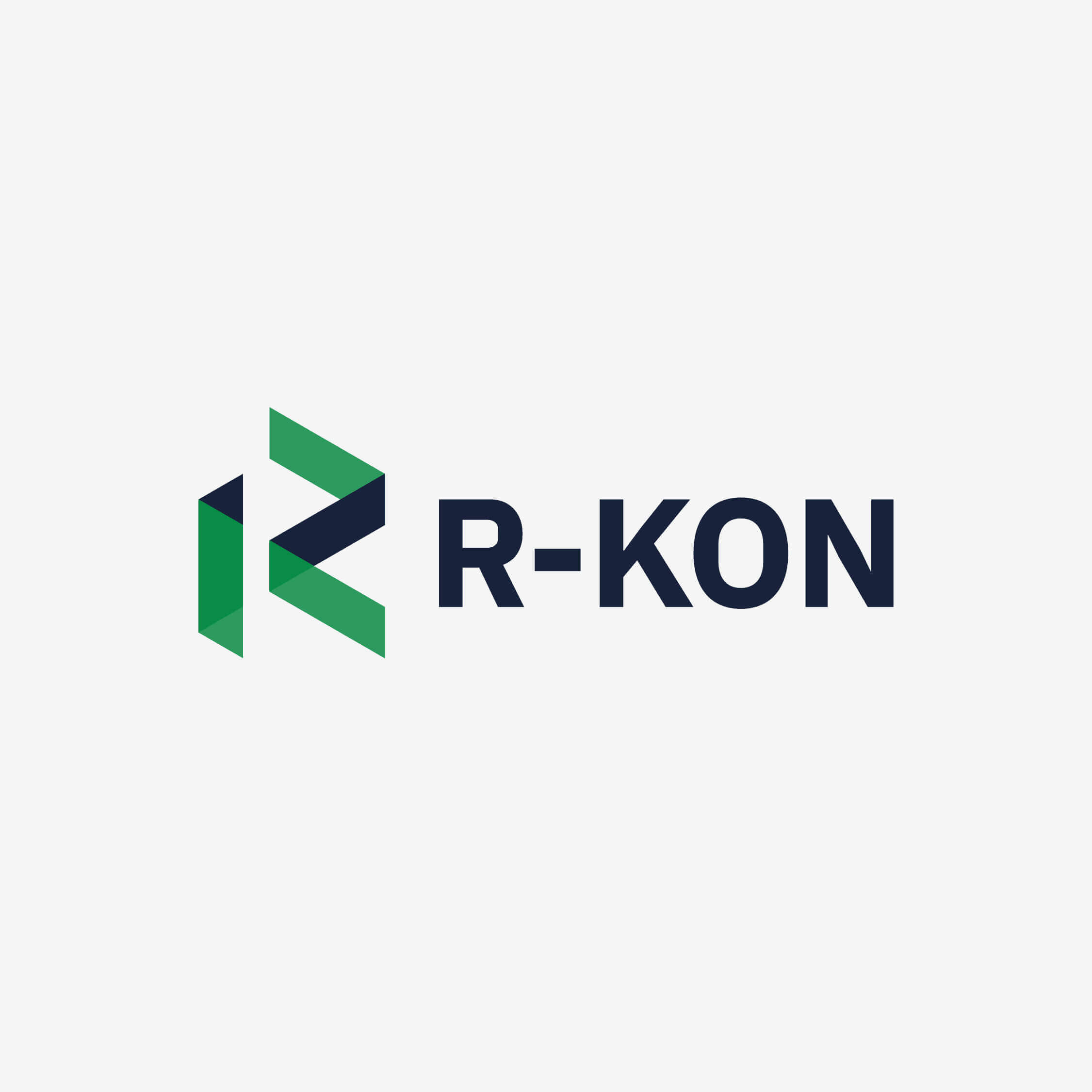 Das neue R-Kon Logo auf grauem Hintergrund