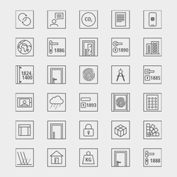 Eine Übersicht verschiedener Icons, welche für unterschiedliche Kunden entwickelt wurden.