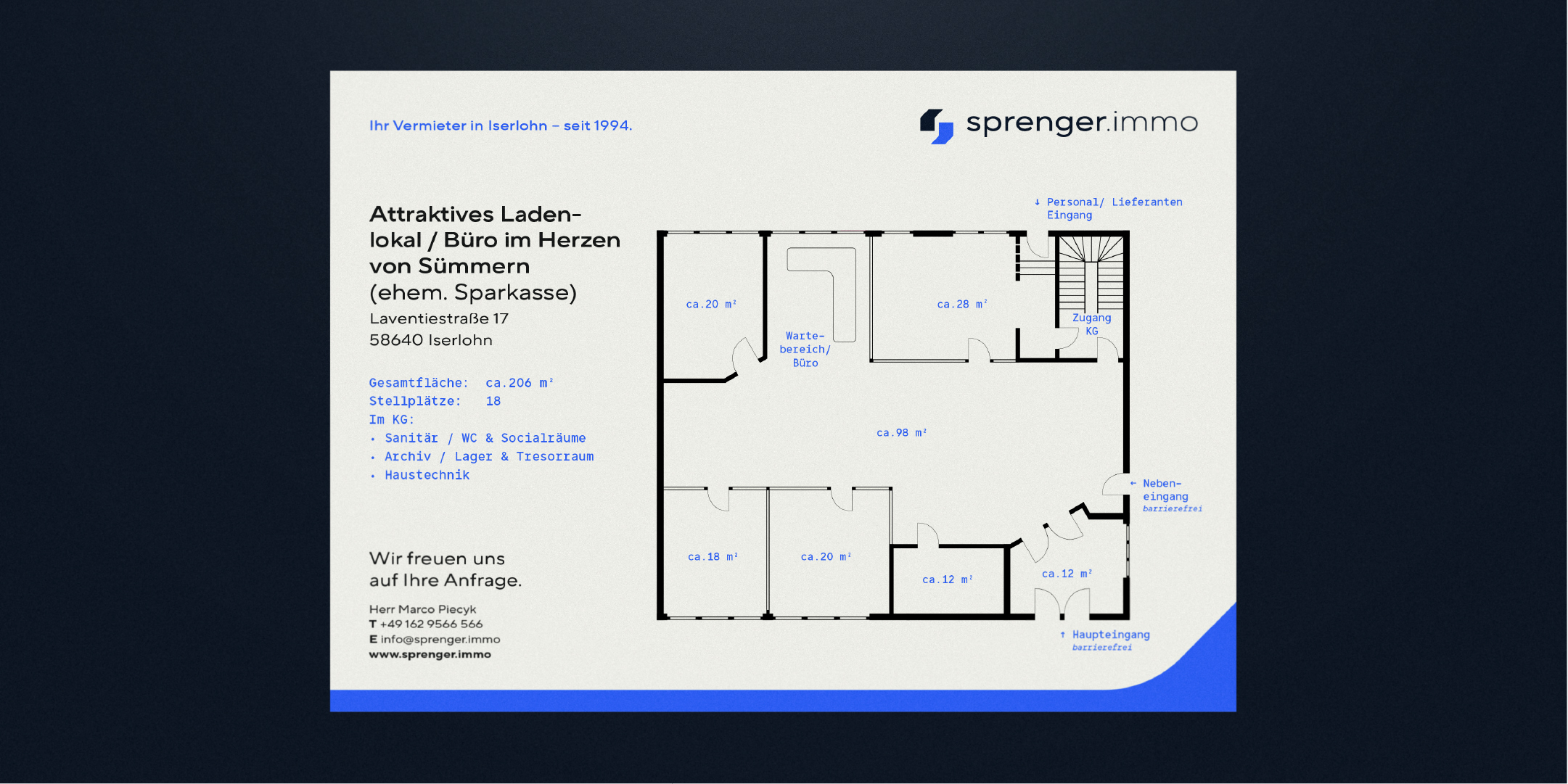 Vermarktungsplan f&uuml;r sprenger.immo